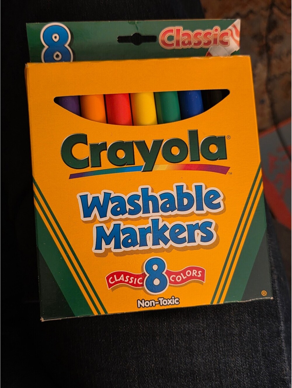 Vintage 2000 Crayola Washable Markers 8 Count Binney & Smith Classic Colors New